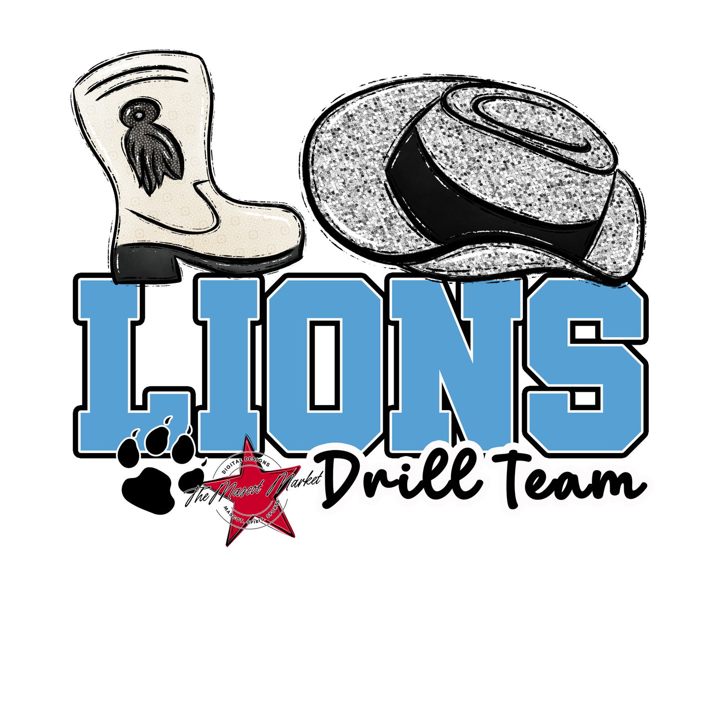 Lions Varsity Drillteam-Carolina Blue