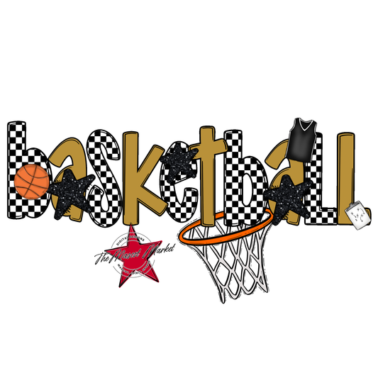 Basketball Checker Alpha-Gold