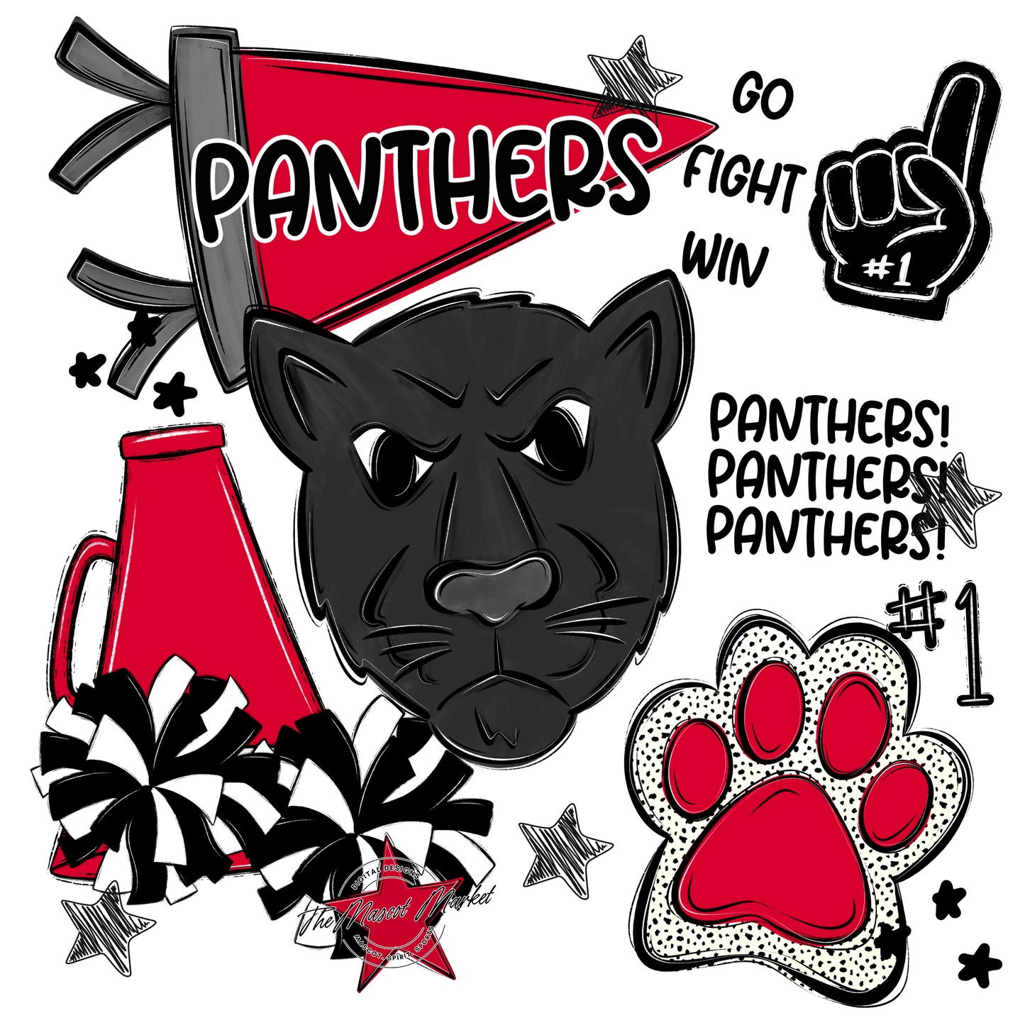 Panthers Spirit Design-Red
