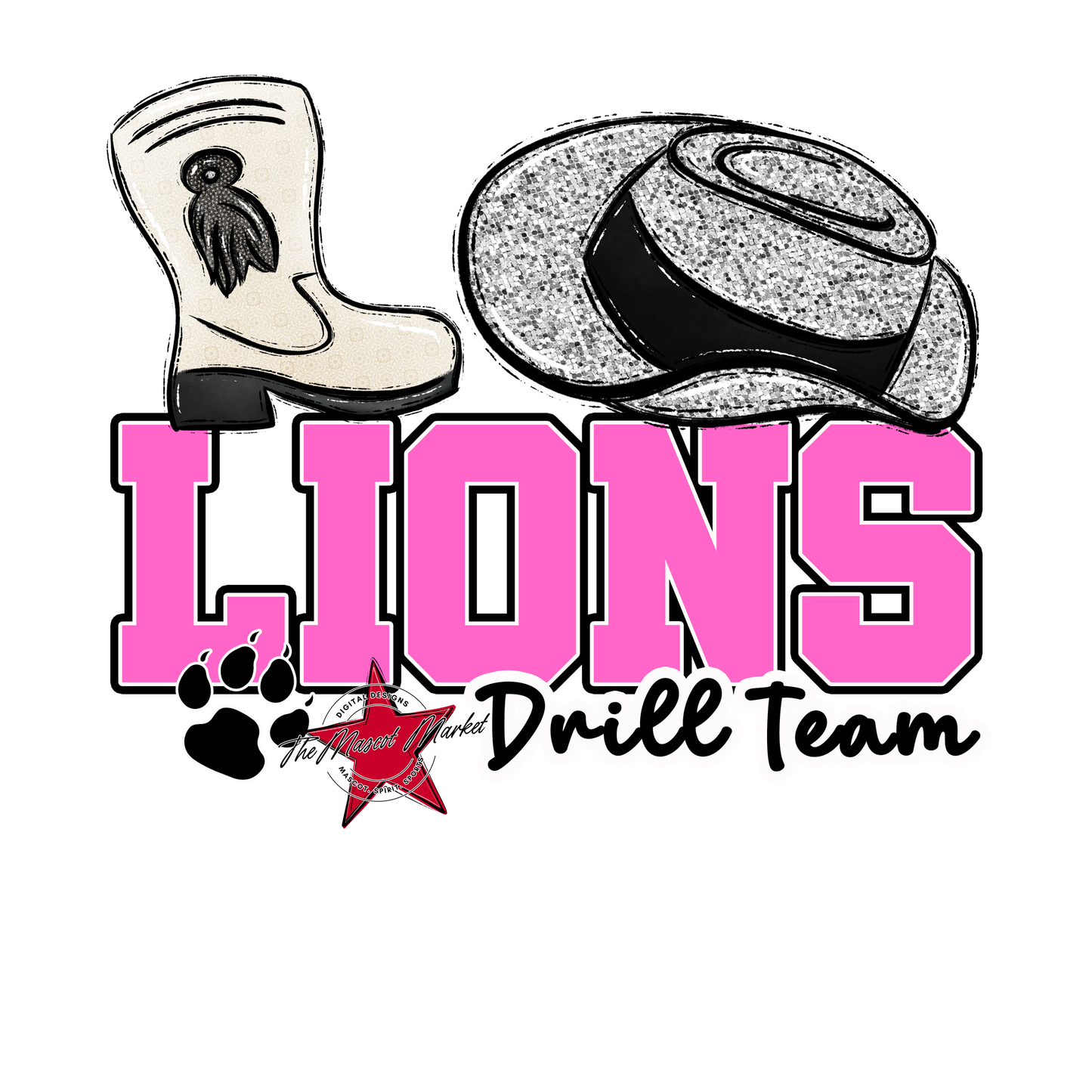 Lions Varsity Drillteam-Baby Pink