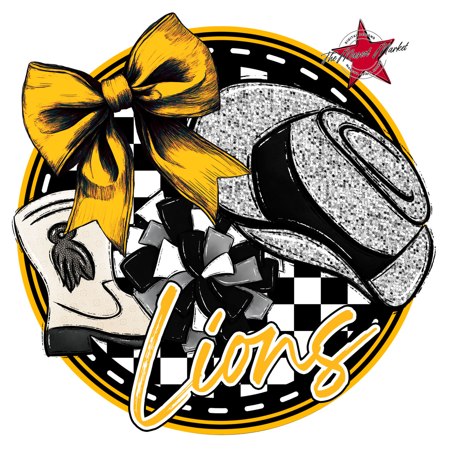 Lions Circle Drillteam Design-Yellow