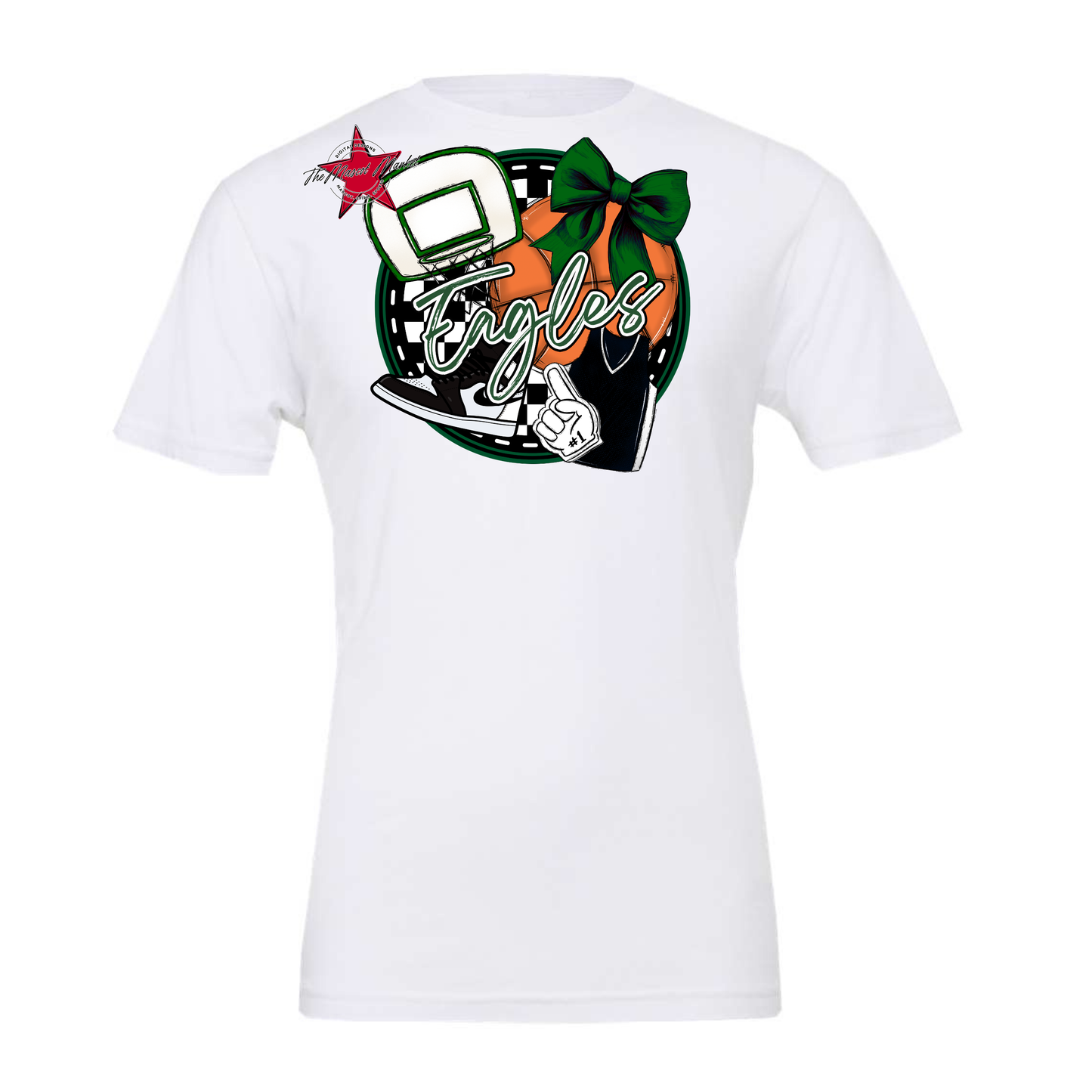 Eagles Circle Basketball Design-Green