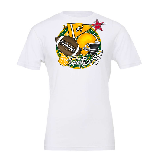 Football Circle Design-Green-Yellow