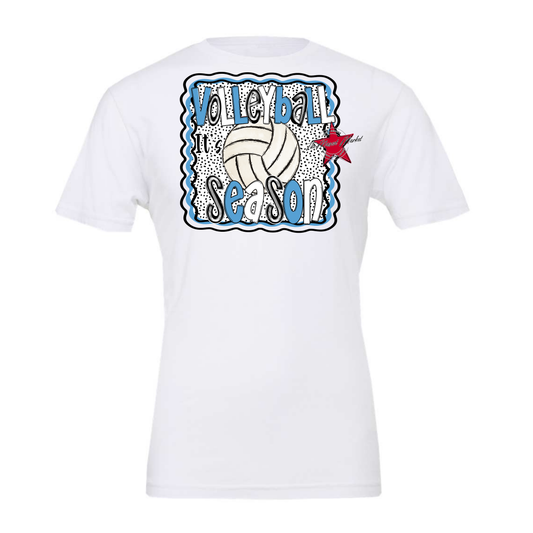 It's Volleyball Season Design-Carolina Blue