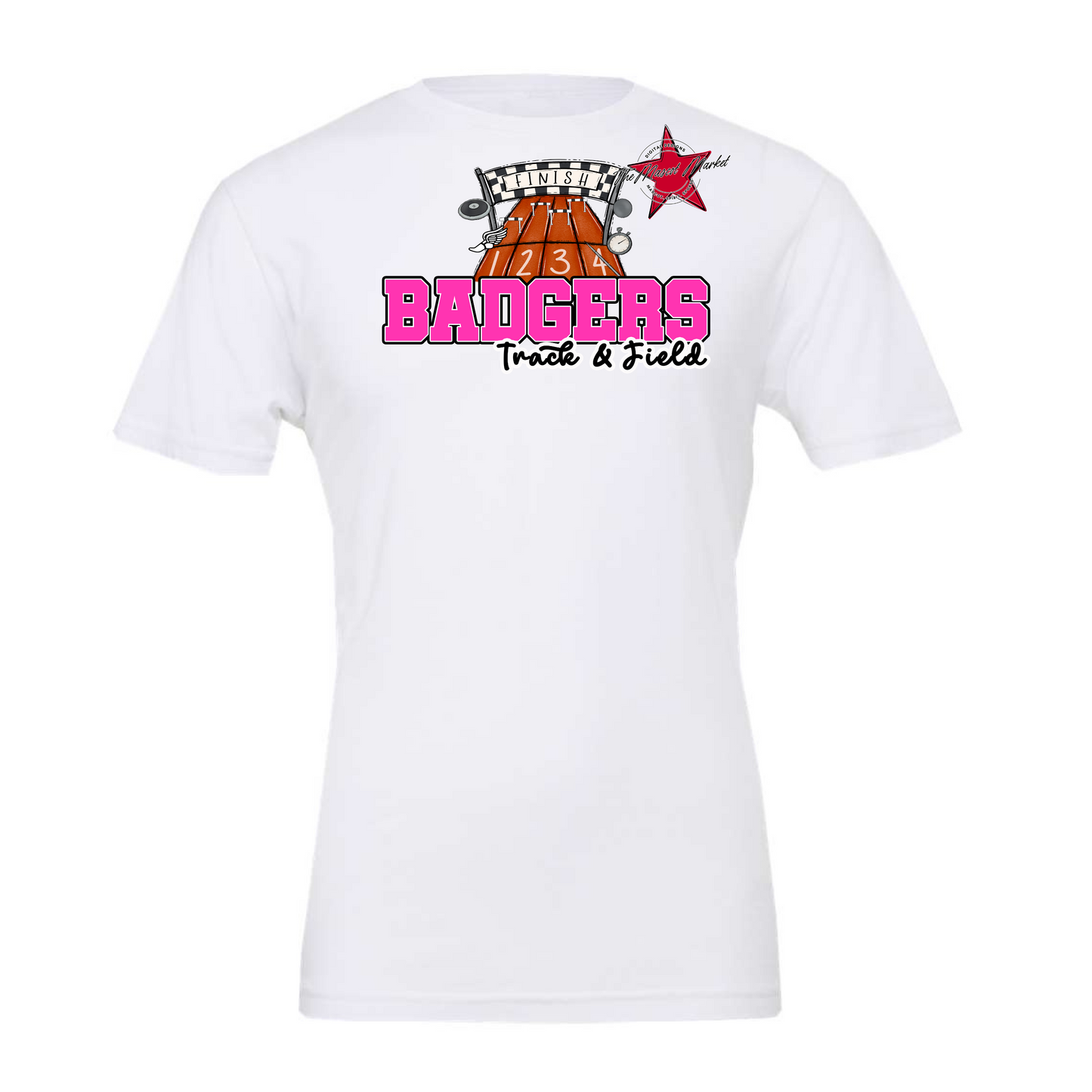 Badgers Varsity Track and Field Design-Pink