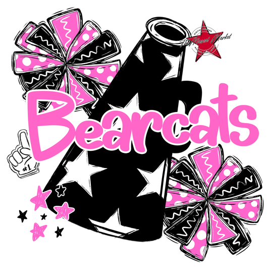 Bearcats Alpha Cheer Megaphone-Baby Pink