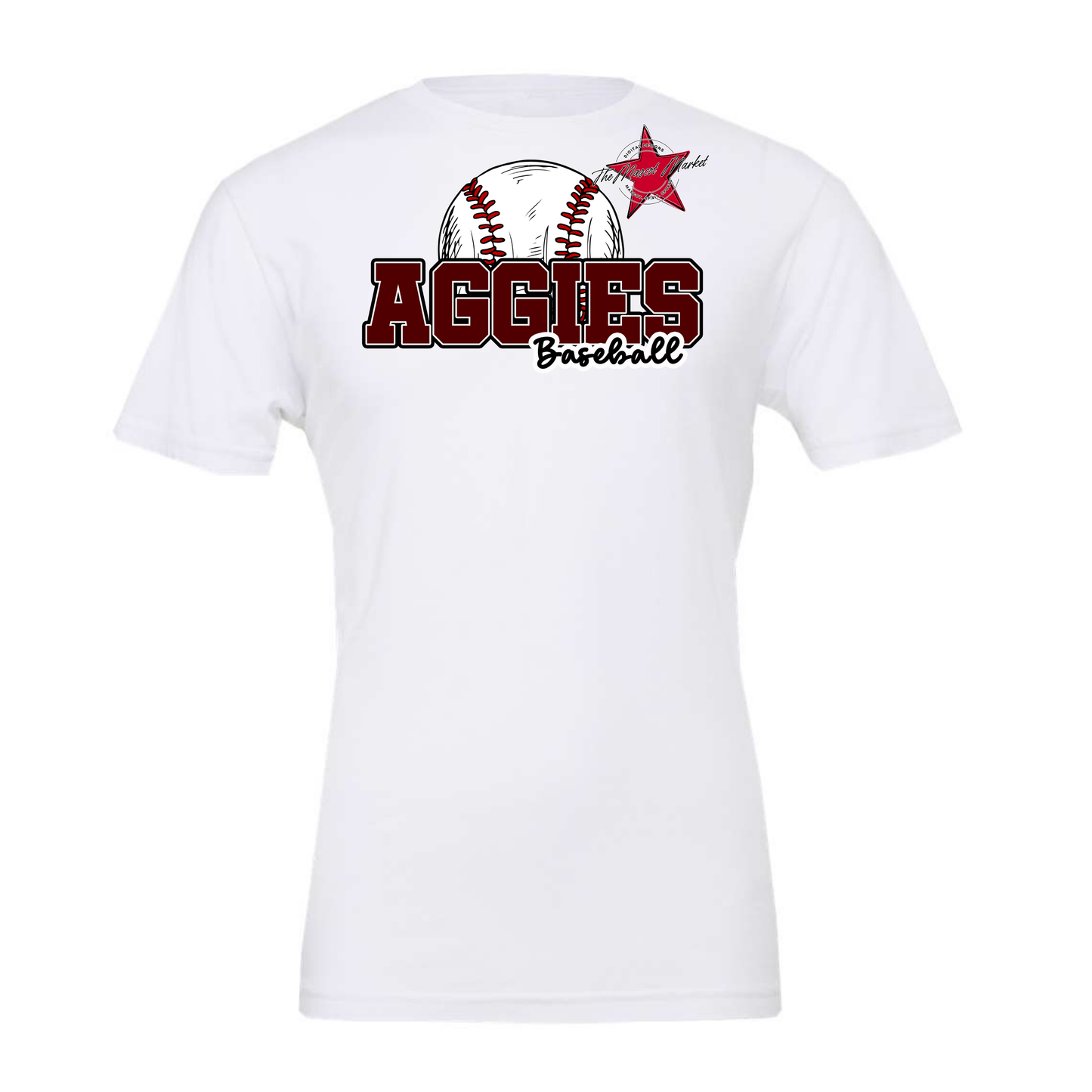 Aggies Varsity Baseball Design-Maroon