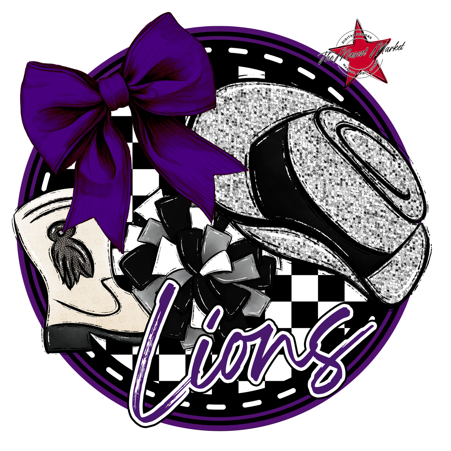 Lions Circle Drillteam Design-Purple