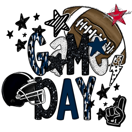 Football Game Day Scrape-Navy