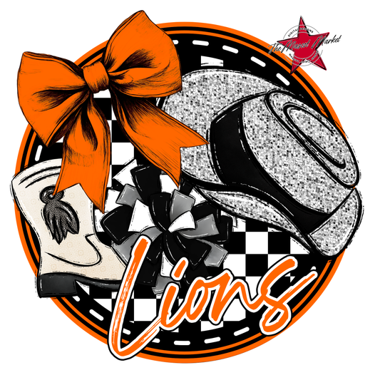 Lions Circle Drillteam Design-Orange