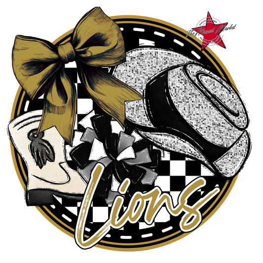 Lions Circle Drillteam Design-Gold
