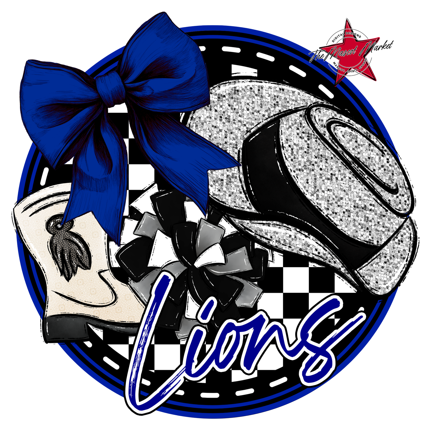 Lions Circle Drillteam Design-Blue