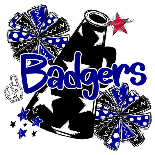 Badgers Alpha Cheer Megaphone-Blue