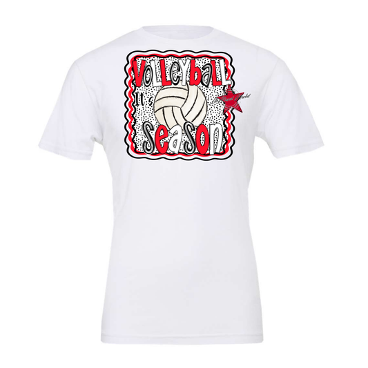 It's Volleyball Season Design-Bright Red