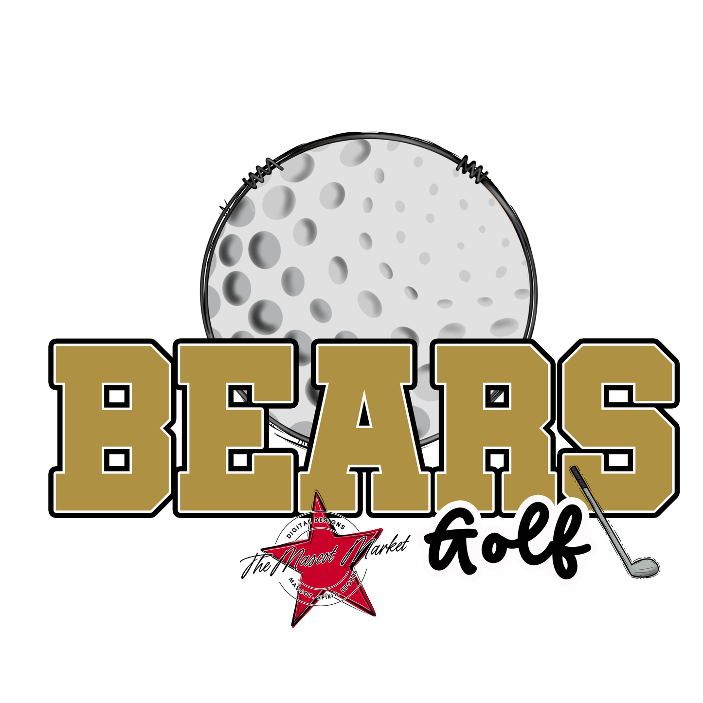 Bears Varsity Golf Design-Gold