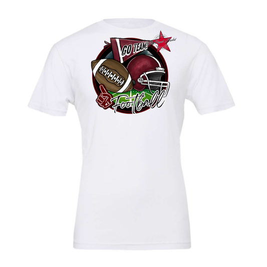 Football Circle Design-Maroon