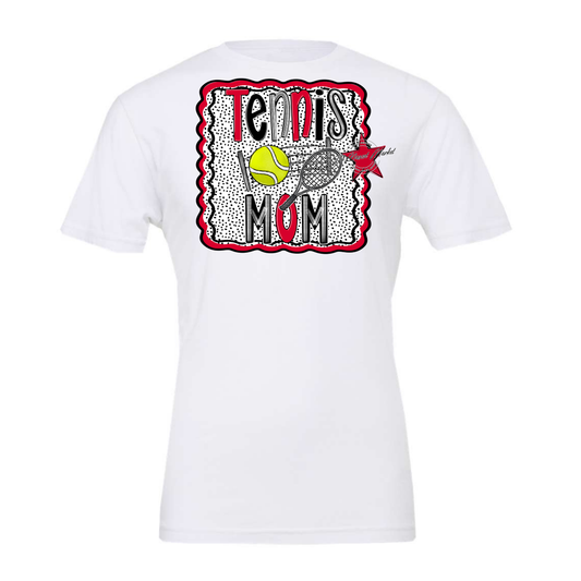 Tennis Mom Dot Design-Red
