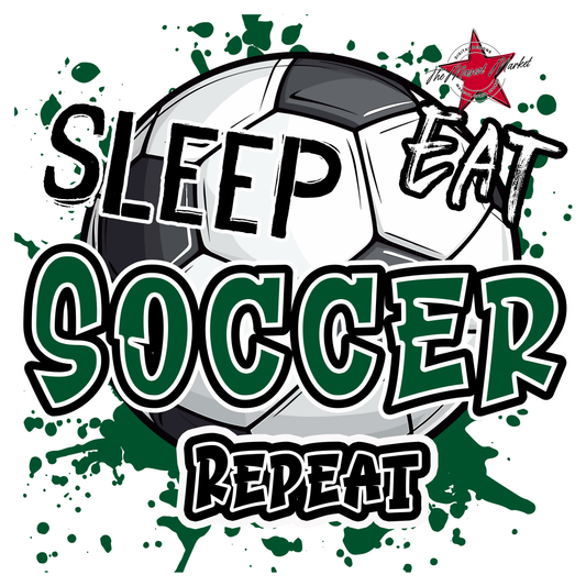 Eat Sleep Soccer Repeat-Green