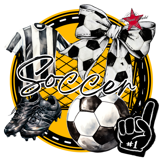 Circle Soccer Design-Yellow