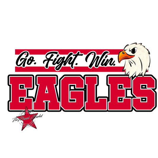 Go Fight Win Eagles-Red