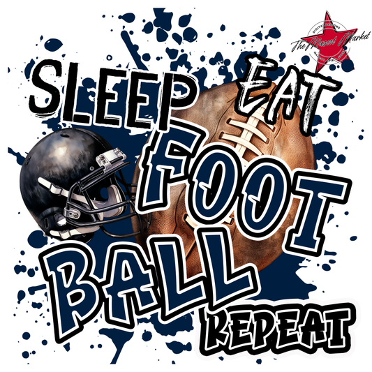 Eat Sleep Football Repeat-Navy