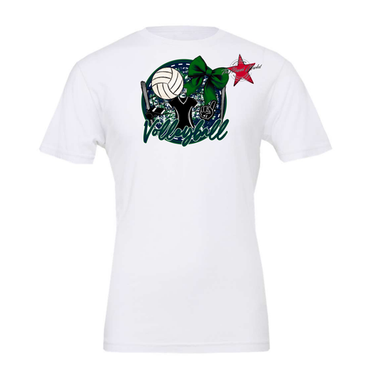Circle Volleyball Design-Navy-Green
