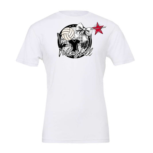 Circle Volleyball Design-Black & White