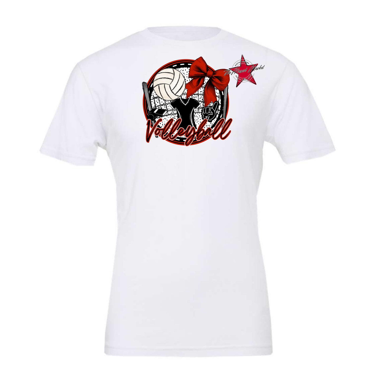 Circle Volleyball Design-Red
