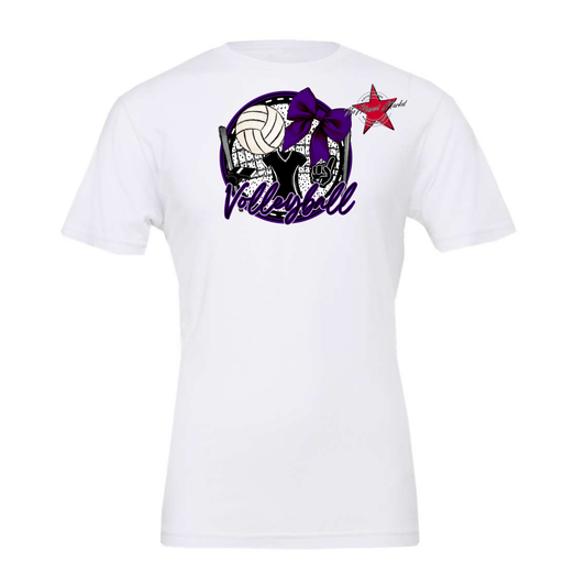 Circle Volleyball Design-Purple