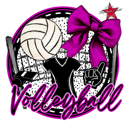 Circle Volleyball Design-Pink
