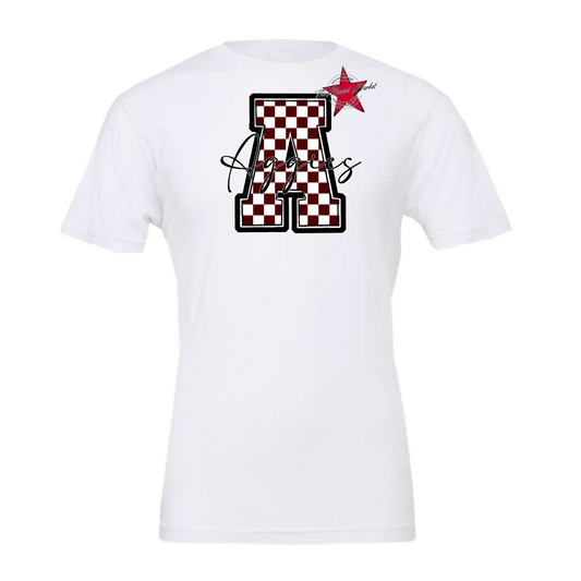 Aggies Alpha Checker Design-Maroon