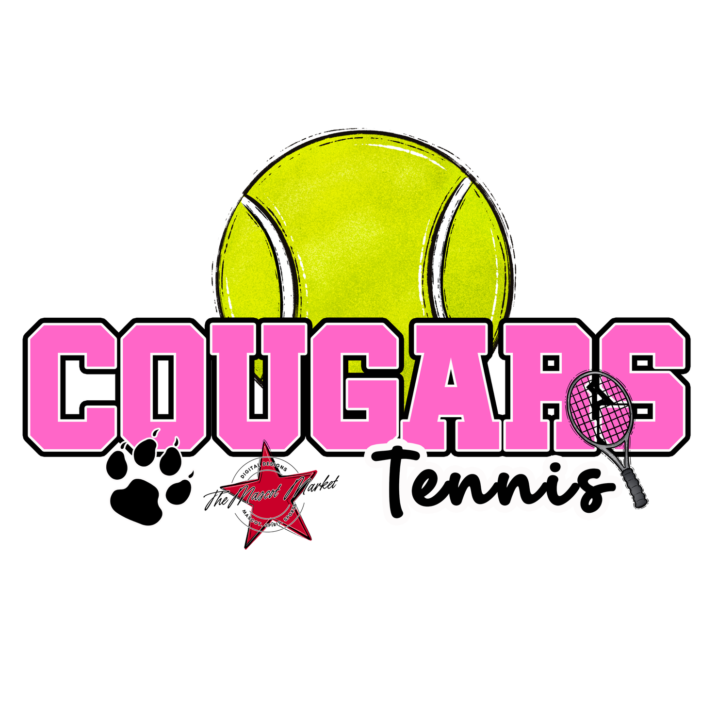 Cougars Varsity Tennis-Baby Pink