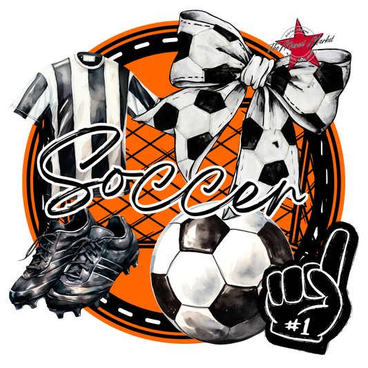 Circle Soccer Design-Orange