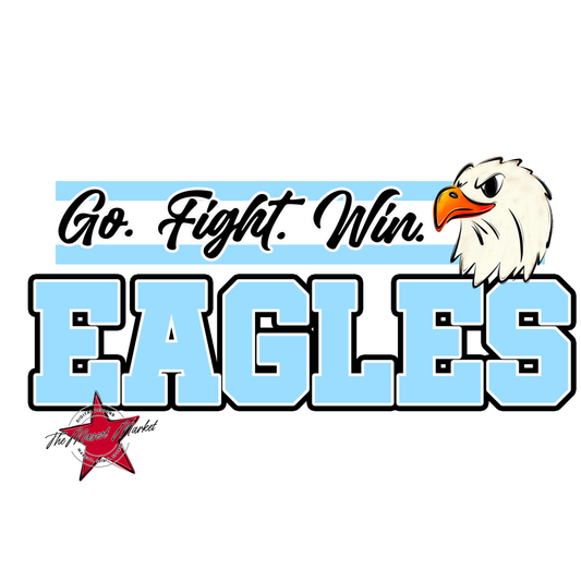 Go Fight Win Eagles-Columbia Blue