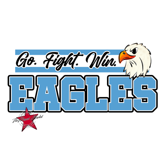 Go Fight Win Eagles-Carolina Blue