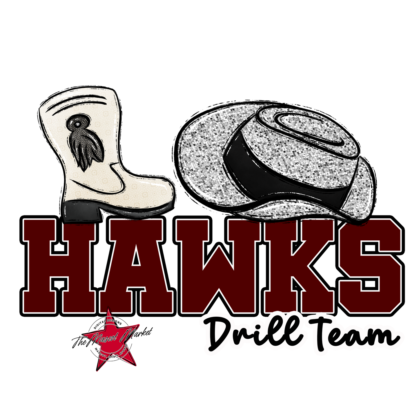 Hawks Varsity Drillteam-Maroon