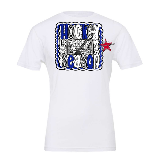 It's Hockey Season Dot Design-Royal Blue