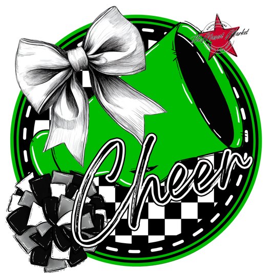 Cheer Circle Design-Bright Green