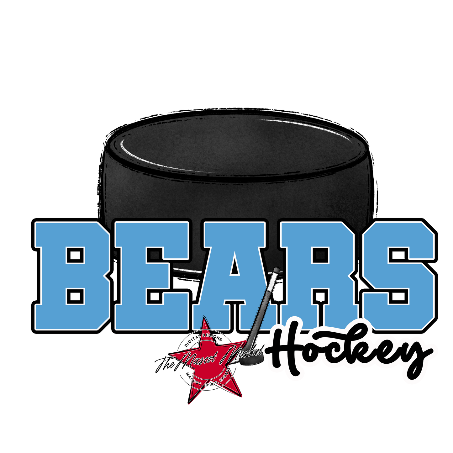 Bears Varsity Hockey Design-Carolina Blue