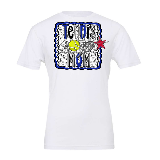 Tennis Mom Dot Design-Royal Blue