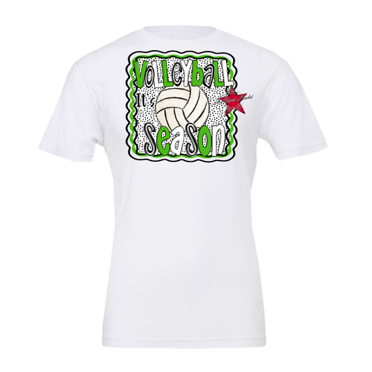 It's Volleyball Season Design-Bright Green