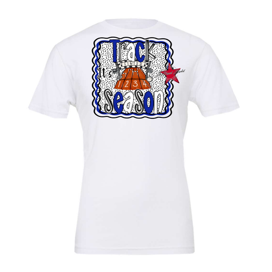 It's Track Season Dot Design-Royal Blue