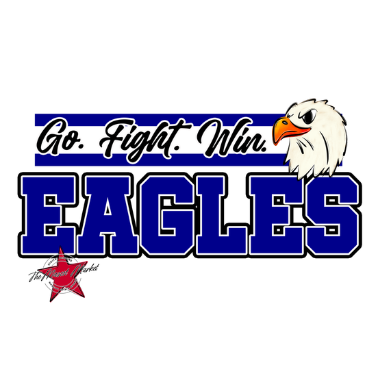 Go Fight Win Eagles-Blue