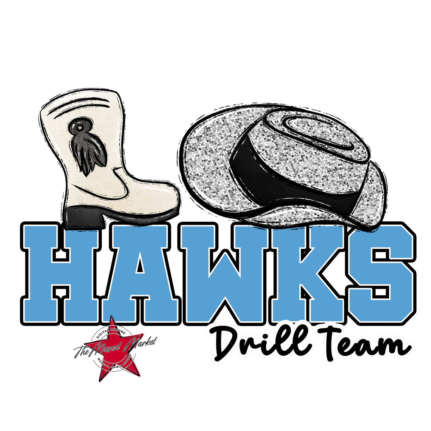 Hawks Varsity Drillteam-Carolina Blue