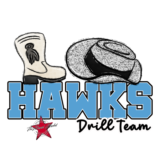 Hawks Varsity Drillteam-Carolina Blue