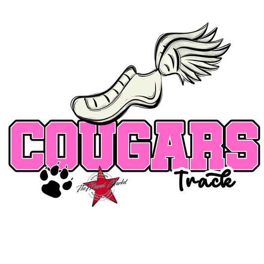 Cougars Varsity Track-Baby Pink