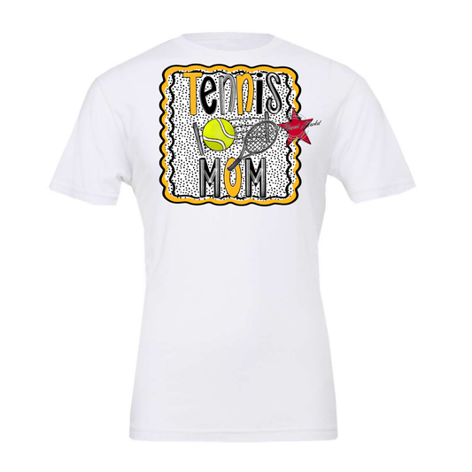 Tennis Mom Dot Design-Yellow