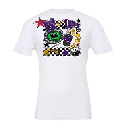 Band Checkers Spirit Design-Purple