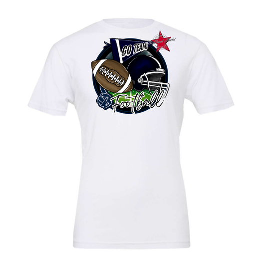 Football Circle Design-Navy