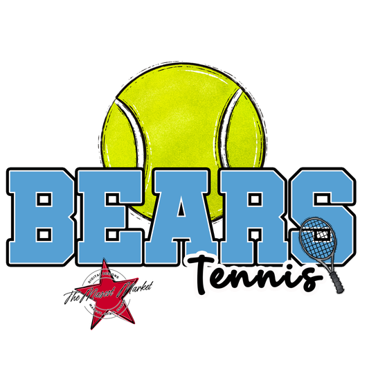 Bears Varsity Tennis Design-Carolina Blue